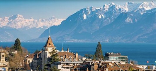 vue Lausanne Mont Blanc