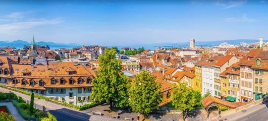 Vue aérienne Lausanne